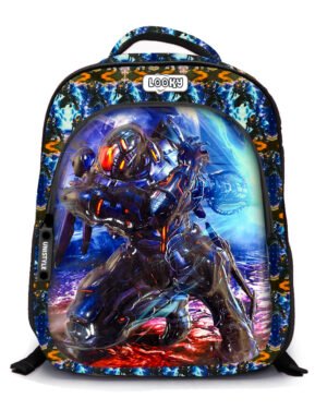 Sac a Dos Garçon16" 2Poches Visuelle Bombe Motif Imprime Tissu Imperméable 3D16B-G – Image 7