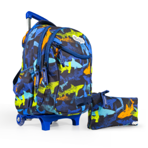 DUO: Cartable Trolley 18'' + Trousse Tissu Imperméable - MBT-1FS