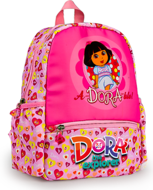 Sac a Dos 12'' 2Poches Motifs Filles Tissu Satin Imperméable Licence ND12-BPF – Image 3