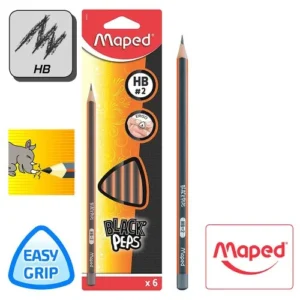 Crayon HB2 à papier MAPED – Boite de 12