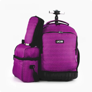 Pack JCB Cartable Trolley 18'' + Sac à goûter + Trousse – Image 3