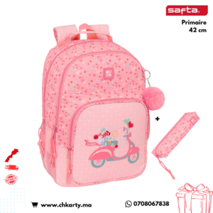Cartable scolaire Moos avec trousse assortie – Primaire & Collège Passion