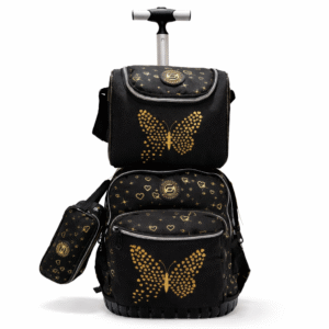 Cartable 45cm Trio SUPER PACK PRIMAIRE - Fille Butterfly Noir