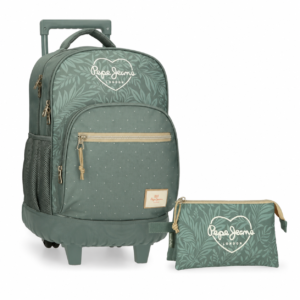 DUO Pepe Jeans -Roulettes "Coralie" - Vert + Trousse