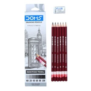 DOMS Sketch Tool Crayon Noir Pack 6 Pcs