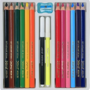 Alternative view of DOMS Crayon de couleurS Mega 12 PCS + taille crayon jumbo + 2  feutres offerts